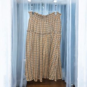 CATO Sz L Retro Print layered 70s Peasant skirt Lined